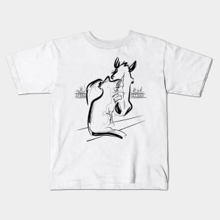 Happy Horse with a Kitty Kids T-Shirt